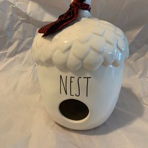 Rae Dunn nest acorn birdhouse